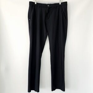 Adidas black flat front golf‎ athletic pants mens size 34x32